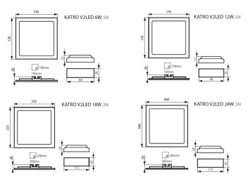 Stropné zapustené svietidlo LED 18W-NW-SN IP44/20 obrazok-1